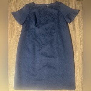 Talbots Navy Blue Floral Dress